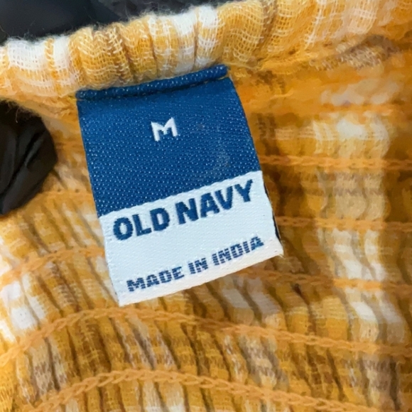 Old Navy Yellow Gingham Dress M $45 Retail - Picture 3 of 8